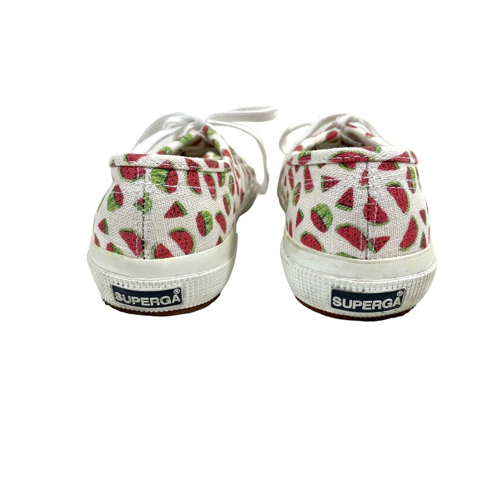 Superga Watermelon Print Low Top Linen Cotton Lace-Up Casual Sneakers Sz 6 - Picture 4 of 9